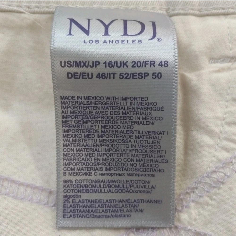NYDJ Briella Long Shorts Woman Plus Sz 16 Clay Lift Tuck Tech Travel Walking Nwt - Picture 8 of 11